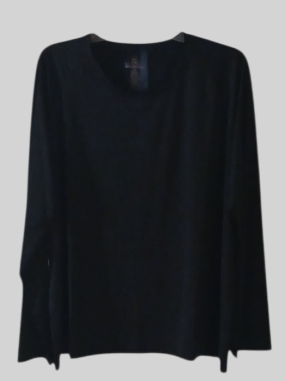 Men's Black Crewneck Pullover Long Sleeve Shirt 2X New
